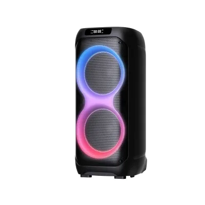 New Arrival Dual 8 Inch Party Speaker Flash Led Light Wireless Portable Speaker Party Box