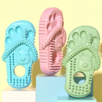 Slipper Shape Pet TPR Dog Toy for Small Medium Dogs Teething Puppy Toy Boredom Buster Chew Dog Toys