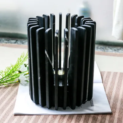 FUTURE Stone Modern Luxury Black Marquina Marble Handmade Christmas Wedding Candle Holder for Home Decor