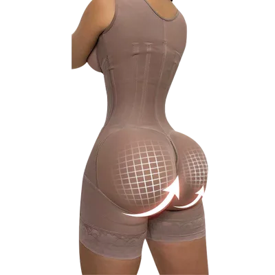 2025 Hot Sales Women's Faha Colombianas Shapewear Thigh Slimmer Body Shaper Butt Lifter Bodysuit with Adjustable Shoulder Strap