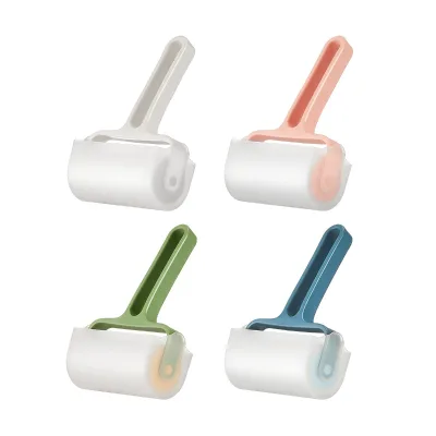 Disposable Plastic Lint Roller Teasable Felt Brush for Clothes & Hair Sticky Roll Paper Lint Remover