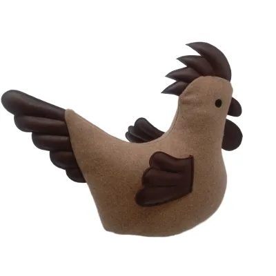 High Quality Home Office Weighted Interior Doorstop Chicken Shape Sand Filled Fabric Animal Door Stops