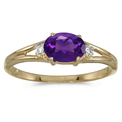 Natural Amethyst Crystal Ring S925 Sterling Silver 14K Rose Gold Plated Dainty Stackable Jewelry Gift for Women