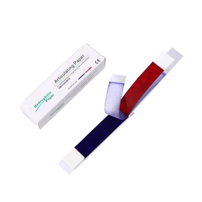 Disposable Straight Shape Thick Red & Blue Dental Articulating Paper for Dentist to Check Teeth Fit