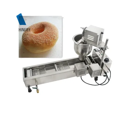 Automatic and Round Donut Making Machine, Integrated Dough Forming and Frying Equipment