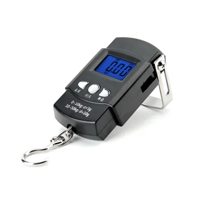 A09 Stainless Steel Handheld Scale Digital Display Portable ABS Plastic Health Scale for Travel Maximum Weight 50kg