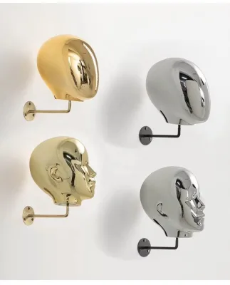 Silver Luxury for Eco-Friendly Washable Custom Gold Chrome Freestanding Pre-Assembled 1-Shelf Hats Display Stand Retail Use