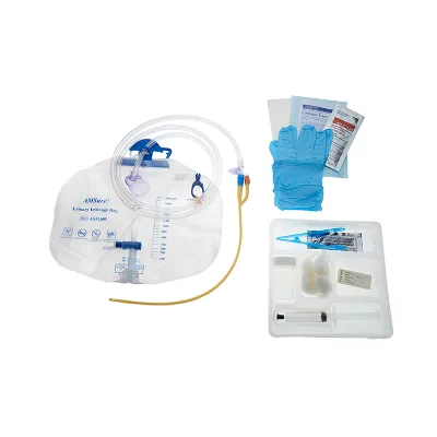Medical Consumables Hospital Female and Male Lubricath Silicone Foley Urinary Catheter Kit