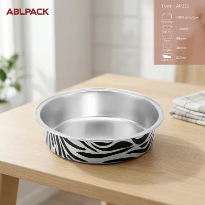 215ML Colored Aluminum Foil PET Container Baking Cups Oven Microwave Safe Disposable Bowl Mousse Pudding Cake Dessert Packaging
