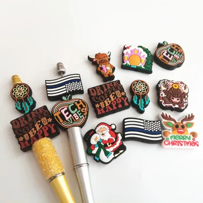 Diy Pvc Focal Beads Sports Football Games Shape for Beads Pen Keychain Making DIY Gift Necklace Bracelet