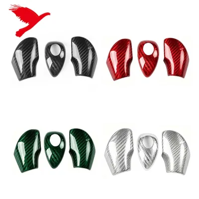 Carbon Fiber Gear Shift Knob Sticker Cover Trim for Maserati GranTurismo GT GC GTS 2008-2019