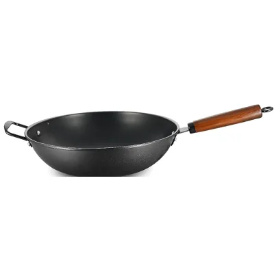 32cm Carbon Steel Wok Without Glass Lid From Manufacturer Directly