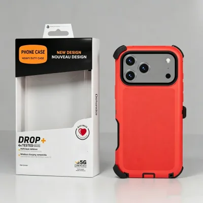 Drop Tested Heavy Duty Rugged Phone Case Shockproof Anti-Fall Hybrid Protective Cell Cover for iPhone 15 16 With Retail Package