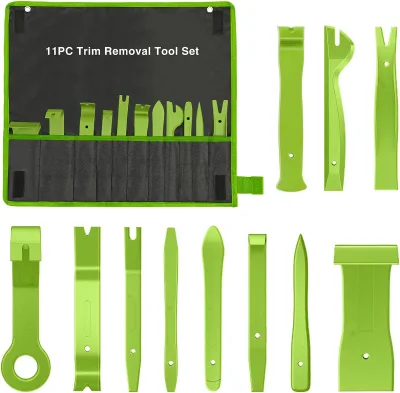 Green No-Scratch Auto Trim Removal Tool Kit Fast Car Audio Dash Window Molding Remover Tool Kit Plastic Removal Tool