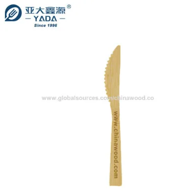 YADA Factory Price 17cm Bamboo cutlery Knife Disposable Bamboo cutlery For Picnic Restaurant Party