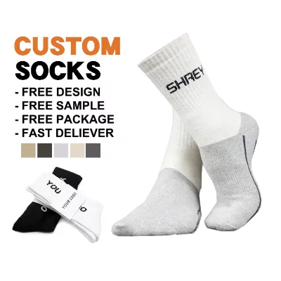 Custom logo Slogan Club Socks Free Sample Quick Turn Over Men Crew Sport Socks Custom