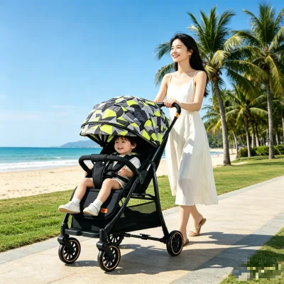 JXB Good Quality Five Point Safe Belt Foldable Umbrella Baby Carriage with Mommy Bag