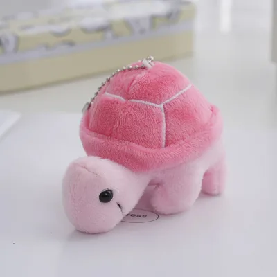 Cute Cartoon Turtle Plush Toy 10cm Polyester Keychain Pendant Schoolbag Charm for Men