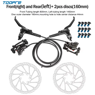 Bicycle Brake MTB Road BIike Hydraulic Disc Brake Calipers Front Rear 800mm/1450mm Bicycle Oil Pressure Disc Brake Set