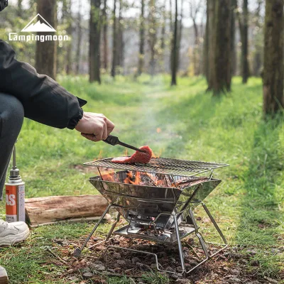 Heavy Duty Grill Free Standing Grills Outdoor Trolley Barbecue Chicken Grills Camping Stove