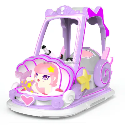 Luxury Shopping Mall Cute Girls Racing Car Electric Led Lights Roof 2-seater Red/yellow/blue Colors Bumper Car for Family Rides