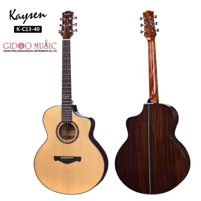 Kaysen Guitar Factory OEM Brand 6 Steel Strings JF Shape High-gloss Acoustic Electric Guitar with Pickup for Sale