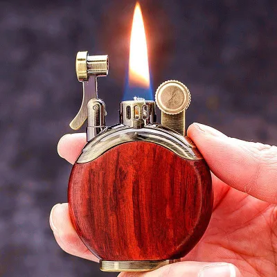 Wholesale Customized Custom Logo Refillable Flame Flint Oil Kerosene Classical Vintage Lighters for Cigar Cigarette