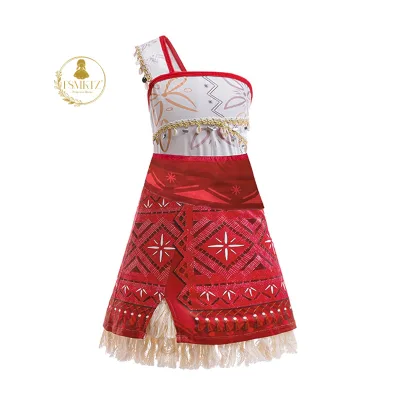 AHYQY06 New Girls Floral Printed Satin Dress with Tassel Skirt Performance Costume Cosplay Clothing for Spring ODM Supply