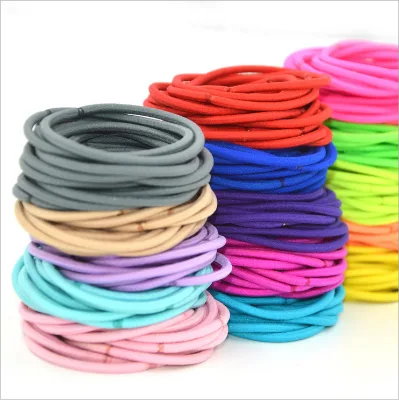 Elastic Polyester Hair Ties & Rings Comfortable Hair Bands