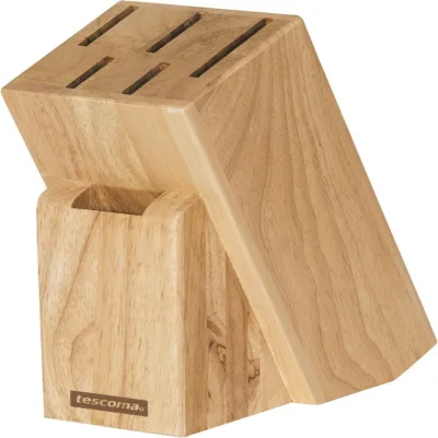 Rubber Wood Knife Rack, 100% Solid Wood, Kitchen Knife Storage and Organization, Modern Style, the First Choice for Gifting