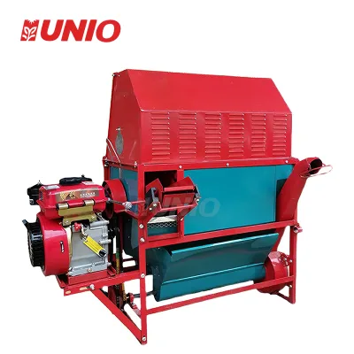 Portable Automatic Bagging Powerful Petrol Engine Rice Soybean Wheat Farm Field Grain Threshing Machine