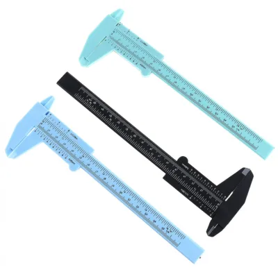 0-150mm Double Rule Scale Plastic Vernier Caliper Measuring Students Mini Tool Ruler Vernier Calipers
