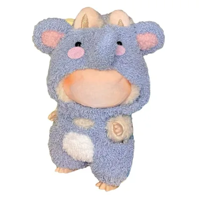Wearable Plush Replacement Suits Elephant Including Headband and Clothing Baby Doll Toy Clothes for Labubu