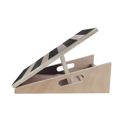 BunnyHi LJB014 Custom Professional Gym Wood 5 Positions Adjustable Foot Calf Stretch Stretcher Portable Wooden Slant Board