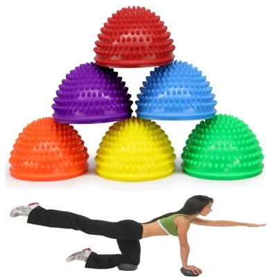 Wholesale Yoga Ball Inflatable PVC Balance Ball for Kid and Adult Yoga Exercise Play Foot Massage Yoga Half Balance Ball
