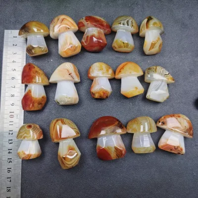 High Quality Natural Crystal Crafts Crystal Healing Stone Mushroom Sardonyx Mushroom for Gift