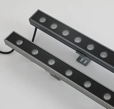 Modern RGB LED Wall Washers Aluminum & Black Glass Body with Linear Track Light IP65 for Warehouse Use Modern Design
