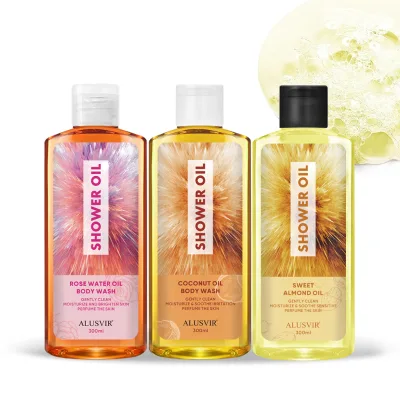 Whitening Body Shower Oil Makeup Cleansing Oil Natural Organic Rose Coconut Sweet Almond Body Clean Wash Oil Private Label