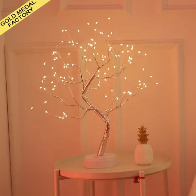 Christmas Decoration Supplies Tree Lamp Mini Tree Light Tabletop Artificial Bonsai Tree Light for Home Christmas Decorations