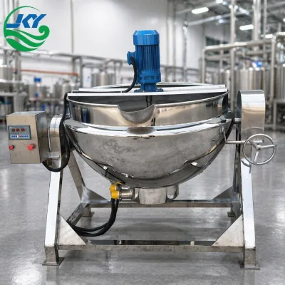 Electric Vertical Stainless Steel Jacketed Kettle, Maltose & Jam Mixing Heating Processing Equipment