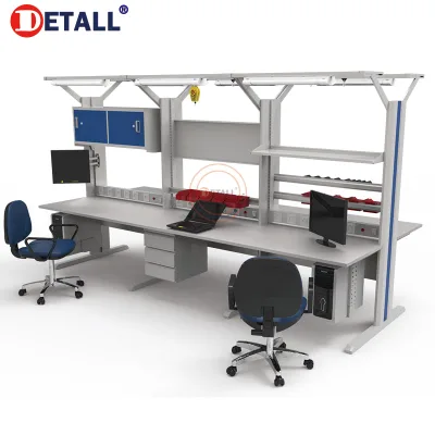 4-Drawer Heavy Duty Electronic Workbench Worktable With Two Top Cabinets Customized Six Side Die Workbench