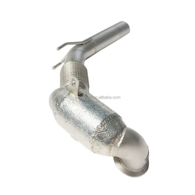 Car Modified SUS304 Polished Exhaust Header With High Flow Cat Downpipe for Volkswagen Golf 7/7.5 GTI 2.0T