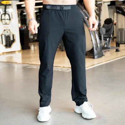 Summer Lightweight Waterproof Fabric Print Logo Joggers Nylon Pants Men's Pants & Trousers