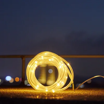 Solar String Lights IP65 Outdoor Waterproof LED String Tube Led Rgb Solar Decorative Lighting
