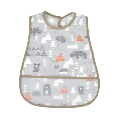 Soft PU Bibs New Born Baby Waterproof Bibs Easy Clean and Comfortable Cute PU Baby Bibs