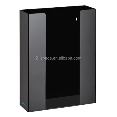 Wall Mountable Single Vertical Acrylic Magnetic Glove Box Holder