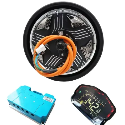 DKYS 12 Inch 40H 3000W Rear Hub Motor Kit ND72450BT FOC Controller DKD Display Aluminum/Metal Universal Electric Motorcycle
