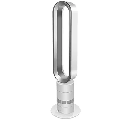 ANGELO Brand 38 Inches Digital LED Light Nature Cool Wind Electric Stand Bladeless Tower Fan with Remote Control