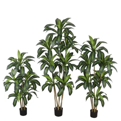New Trend Hot Selling Artificial Green Plastic Palm Tree 100cm Long-Lasting Indoor Christmas Decoration Living Room Floor Pot