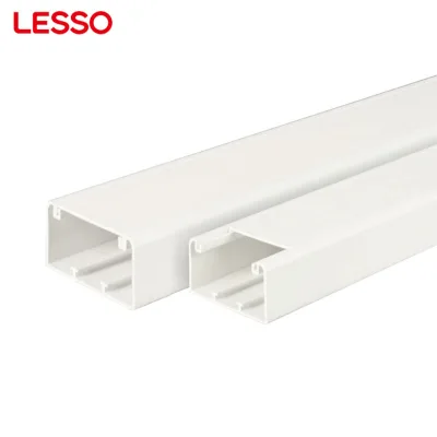 LESSO Good Breakage Resistance Impact Strength 99x27 99x40 90x60mm Pvc Trunking/channels Size